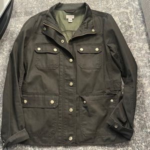 J.Crew army green utility jacket